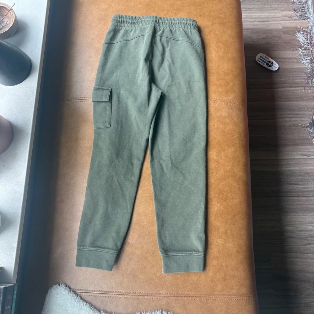 Old Navy Active Boys Medium 8 Dynamic Fleece Cargo Joggers Olive Green Pants